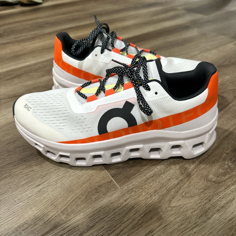 On Cloud Cloudmonster 1 white and orange
running shoes perfect condition